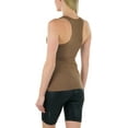 thumbnail image 5 of ToBeInStyle Womens Seamless Active Racerback Tank Top - Mocha, 5 of 7