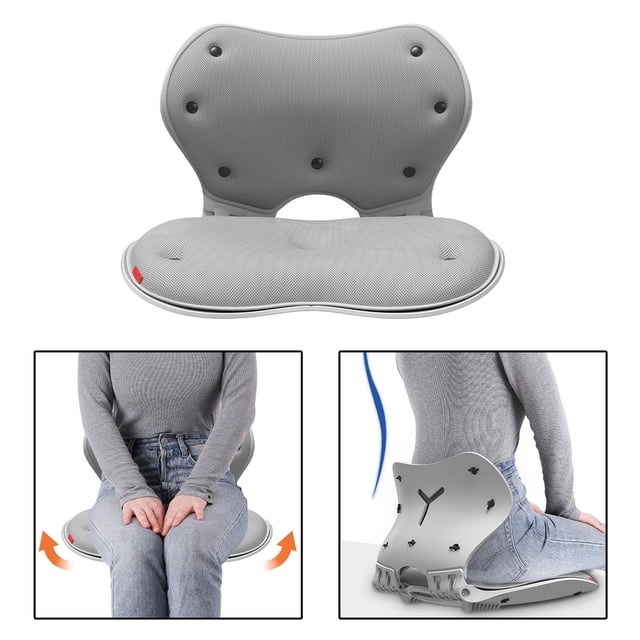 Soporte lumbar Shamjiam Almohada de apoyo para la espalda cojín para asiento