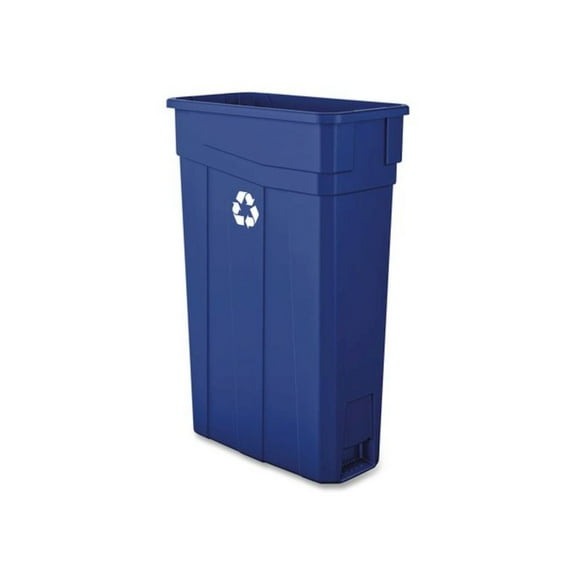 23 Gallon Polypropylene Slim Recycling Container - Blue
