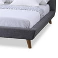 thumbnail image 5 of Allora Lit Plateforme Grand Format Moderne en Tissu de Polyester Rembourré, Gris, 5 of 5