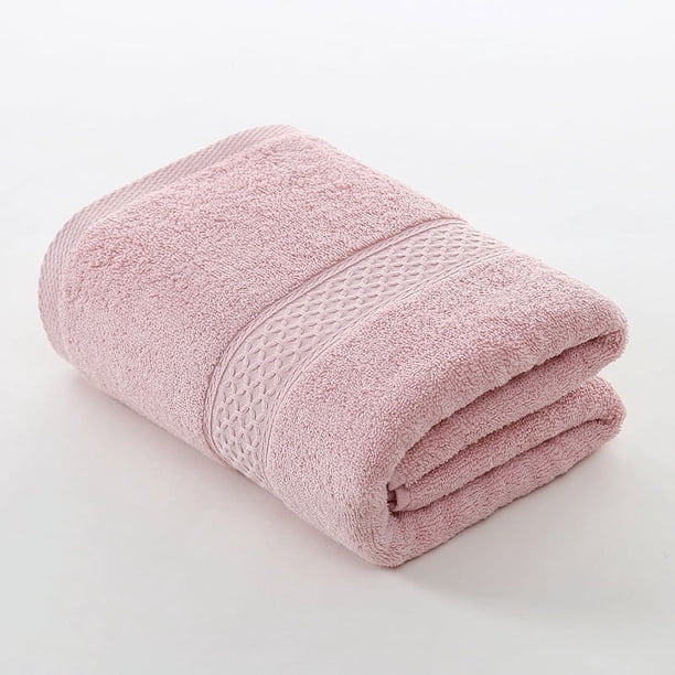 Zhuge Juego de toallas de baño de lujo de 4 piezas (27,5 x 55 pulgadas), 100 % algodón hilado en anillos, toalla ligera y de secado rápido muy absorbente, perfecta para uso diario (rosa claro)