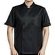 thumbnail image 2 of Chaqueta de chef de manga corta, ropa de chef con botones para hombre, chaqueta de chef, uniforme de trabajo Negro XL, 2 of 9