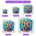 thumbnail image 5 of Hippie Schnauzer Portrait oil painting Watercolor Tie-dye Vintage Cutout Transfer Sticker Miniature Schnauzer Dog Lover Transparent Decal Art Decor - 00015, 5 of 5