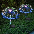 thumbnail image 4 of Kuymtek 2 uds 125LED fuegos artificiales solares luz de diente de león decoración de jardín al aire libre (colorido), 4 of 8