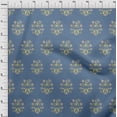 thumbnail image 3 of oneOone Polyester Lycra Sky Blue Fabric Leaves & Flower Quilting Supplies Print Sewing Fabric By The Yard 56 Inch Wide-OAW, 3 of 4