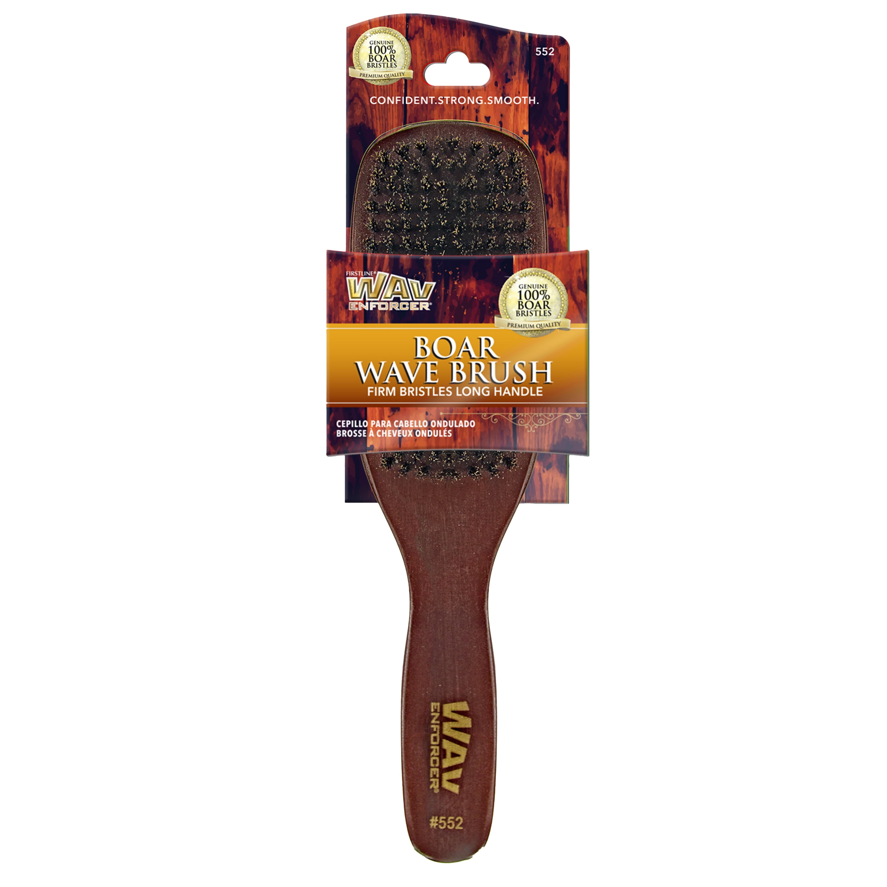 WavEnforcer 10" Boar Bristle Wave Hair Brush, Brown, 1 Count