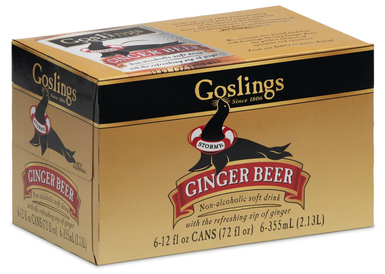 Goslings Stormy Ginger Beer Cocktail Mixer, 6-12 fl. oz Cans
