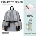 thumbnail image 5 of Grey and Gold Marble Pattern Backpack for School, Cute School Bag with Adjustable Shoulder Straps and Padded Back, 13.4"x11"x4.7", 5 of 5