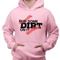 thumbnail image 2 of Rub Some Dirt on it Baseball Hoodie Sweatshirt Unisex Medium Pink, 2 of 5