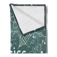 thumbnail image 2 of School Soft Flannel Fleece Blanket, Physics Science Education Theme Mathematical Formula Equation on School Board, Cozy Plush for Indoor and Outdoor Use, 50" x 70", Army Green White, by Ambesonne, 2 of 5
