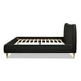 thumbnail image 4 of Jennifer Taylor Home Roman Curved Headboard Upholstered Platform Bed, King, Ebony Black Boucle, 4 of 10