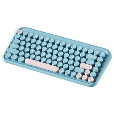 2.4G Wireless Bluetooth Keyboard Dual Mode Keyboard Support Tablet Android Phone Laptop Desktop Gift for Girl Blue