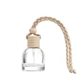 thumbnail image 2 of 1Pc 10ml Hanging Car Air Freshener Diffuser Bottle Empty Clear Glass Essential Perfume Oil Aromatherapy Fragrance Perfume Pendant Glass Bottle Decor with Wooden Caps(M), 2 of 6