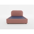 thumbnail image 2 of LASE Muebles Cama Queen Size Marsella Base+Cabecera Velvet Canalé Rosa, 2 of 4