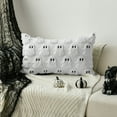 thumbnail image 7 of Sm:)e Halloween Goost Plush Faux Fur Jacquard Throw Pillow Cover 12x20 Inch White, Set of 2 Silky Soft Seasonal Cushion Case for Sofa Couch, 7 of 7