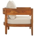 thumbnail image 6 of SAFAVIEH Theo Teak Wood Armchair, Natural/Taupe (Set of 2), 6 of 12