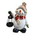 thumbnail image 3 of CarpNettore Solar Garden Snowman Statue Garden Lantern Decor Lamp Realistic Creative Snowman, 3 of 9