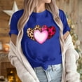 thumbnail image 4 of FAWUUDO Valentines Love Heart Shirts for Women Cute Blouse Short Sleeve Tee Tops, 4 of 8