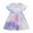 M155 Purple, variant on Tfken Summer Girls Dresses Tie Dye Crew Neck Short Sleeve Dresses Trendy Daily Wear Children Comfortable Clothes Blue Size 5-6 Years