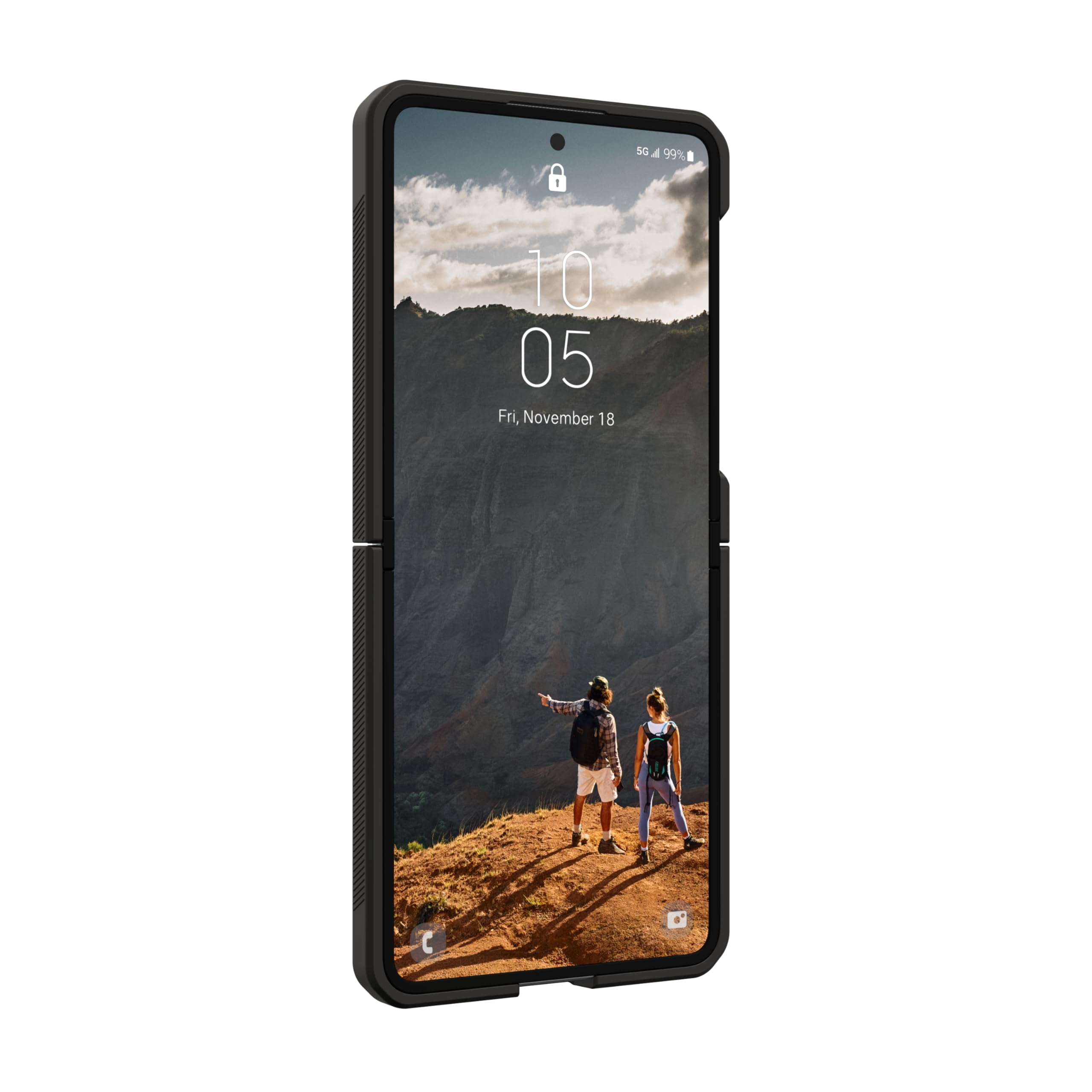 UAG Samsung Galaxy Z Flip 7 Case Mouve - Magnetic Charging Transparent Clear Rugged Military Grade Protective Cover, Ash