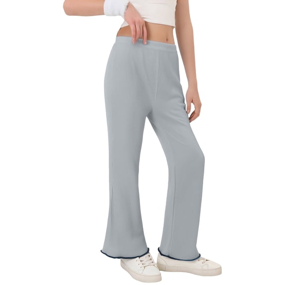 XXWXYD Kids Summer Wide Leg Pants Loose Drape Bell Bottom Casual Comfortable Lightweight Breathable Solid Color Pants
