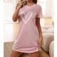 thumbnail image 1 of Camisón de verano de manga corta, pijama de mujer, falda corta de una pieza, vestido de largo medio, vestido para estar en casa, 1 of 6
