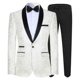 thumbnail image 1 of Traje de esmoquin jacquard para hombre, corte entallado, de dos piezas, para boda, fiesta y graduación, s202412241253, 1 of 5