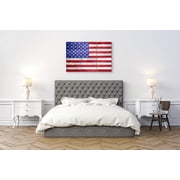 American Flag Canvas Wall Art Decor - 3 Piece Set - Large Decorative Multi Panel Split Prints - Rustic Wood Look for Dining & Living Room, Kitchen, Bedroom & Office (2840 - American Flag, 24x36)