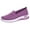 Purple, variant on Wensltd Women Solid Mesh Walking Shoes Comfy Lightweight Slip On Round Toe Casual Shoes