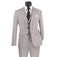 thumbnail image 2 of Men's Vinci Suits Summer Business Suit Light Grey Gray Size 36 Regular, 2 of 2