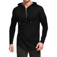 thumbnail image 2 of New Mens Shirt T-Shirts Breathable Long Sleeve Cotton Pullover Comfy Button, 2 of 8