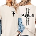 thumbnail image 4 of Psalm 91 Double Sided T-Shirt – Christian Bible Verse Tee, Faith Based Religious Shirt, Inspirational Unisex Cotton Top, 4 of 6