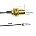 thumbnail image 3 of U.FL to SMA M.2 NGFF UFL to SMA Female MHF4 IPX4 IPEX4 Ipex Connector Pigtail WiFi Antenna Extension Cable (10 inches (4 Pcs)), 3 of 3