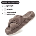 thumbnail image 3 of Northblanc Slippers for Women Memory Foam House Bedroom Corduroy Bow Crossbands Slipper Shoes Comfy Trendy Gift Slippers, 3 of 9