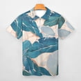 thumbnail image 3 of Marble Texture Men Zipper T-shirt Summer Casual Short Sleeve T-shirt Top, 3 of 7