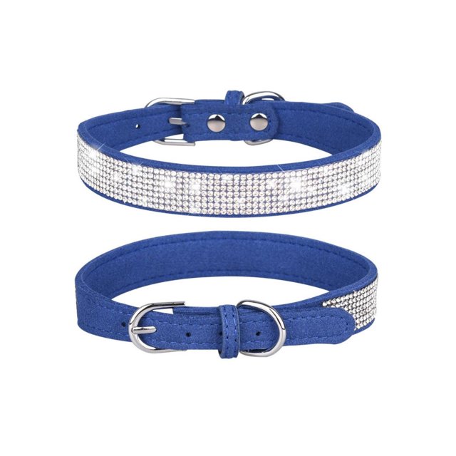 1pc Multi-color Shiny Rhinestone Small Dog Or Cat Collar & Leash Set, Kitten Accessory