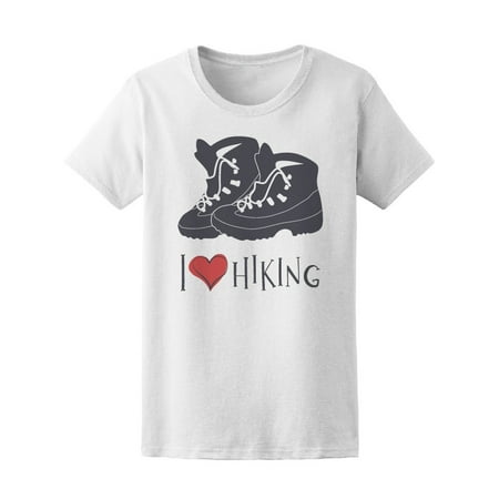 I Love Hiking Heart, Camp Boots  Tee Women's -Image by