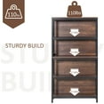 thumbnail image 5 of HomCom Utility 31.5"W x 11.75"D x 59.75"H 4-Shelf Decorative Shelves, Black and Walnut, 5 of 9