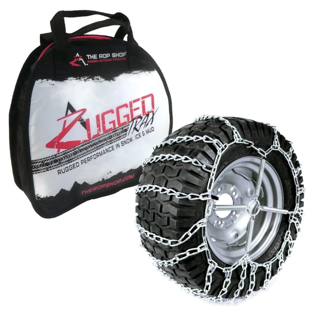 The ROP Shop Pair of 2 Link Tire Chains With Tensioners for Polaris