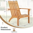 thumbnail image 2 of Patiojoy Wooden Adirondack Chair W/Ergonomic Design Outdoor Lounge Armchair Acacia Wood chair for Yard&Patio, 2 of 9