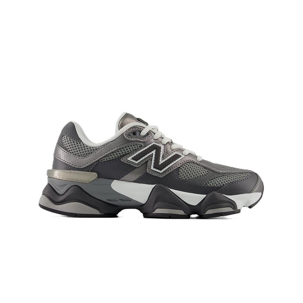Big Kid's New Balance 9060 Lace Grey Black (G90603BN) - 6