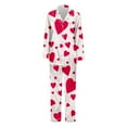 thumbnail image 6 of SJLDQY Valentines Women's Pajamas Set 2 Peice Pjs Set for Women Valentine's Day Love Heart Graphic Long Sleeve Pajama Tops Pants Soft Comfy Homewear Sleepwear Outfits, 6 of 6