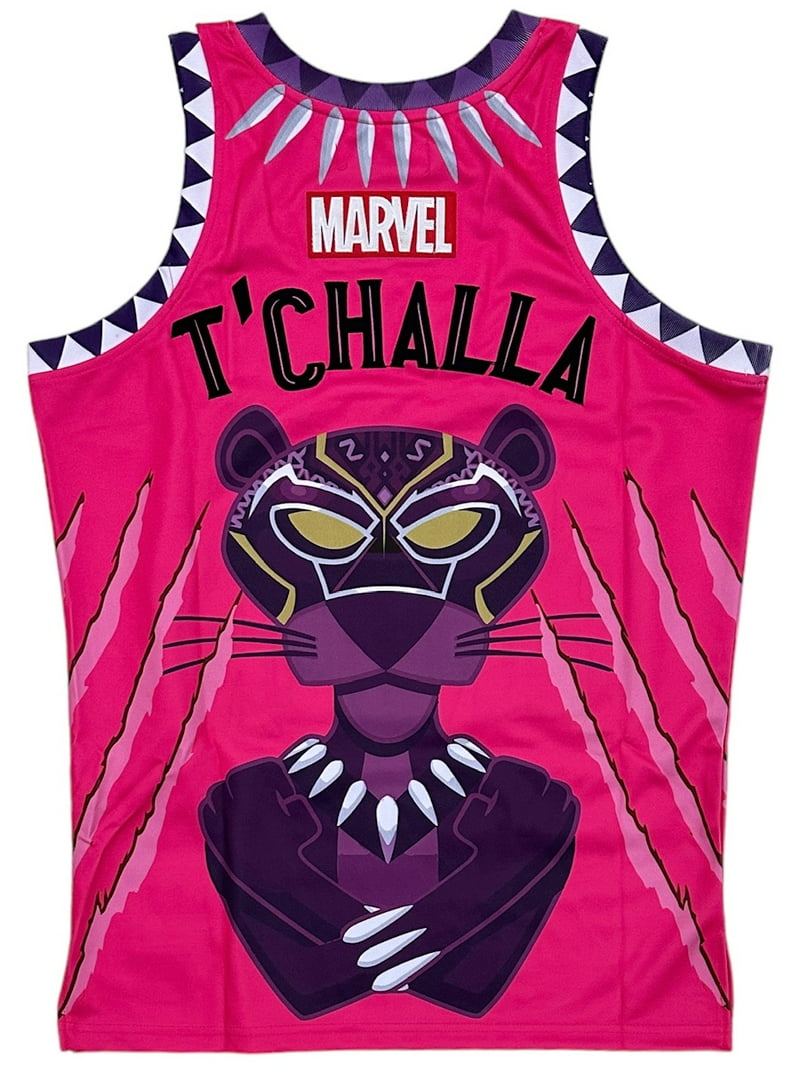 Black X PINK Panther Basketball Jersey PURPLE 2XL
