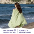 thumbnail image 2 of PADISHAHHOME Turkish Beach Towels, Pack of 6 | Oversized, Quick Dry, Sand Free | 100% Cotton, Large 38x71" Towels for Beach, Pool, Travel | Ultra-Soft, Compact, and Absorbent | Pistachio Green, 2 of 9