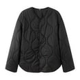 thumbnail image 2 of Soki Veste Bomber à Manches Longues Raglan Zippée Matelassée pour Femmes, 2 of 3