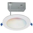 thumbnail image 1 of 12 Watts; Fil DIRECT LED; DOWNLIGHT Profil Bas; 6 Pouces Rond; Étoile de Mer IOT; Réglable Blanc et RGB; 120 Volts; 90 CRI; Finition Blanche, 1 of 1