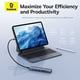 thumbnail image 4 of Divisor USB C de Baseus a HDMI 4K a 60 Hz Pantalla Tipo C 3.0 RJ45 PD 100 W USB 3.0 SD TF USB C Estación de acoplamiento para MacBook Pro Air, 4 of 5
