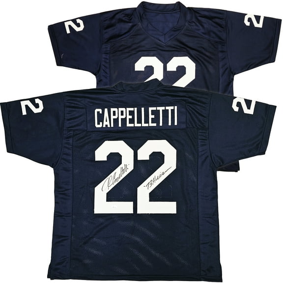 Penn State Nittany Lions John Cappelletti Autographed Blue Jersey "73 Heisman" JSA 221329