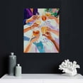 thumbnail image 4 of GooTPa Cocktail Party Celebration Canvas Wall Art, Canvas Prints Wall Art for Living Room Bathroom Bedroom Office, Art Print Painting for Home Decorations - 16x20in, 4 of 5