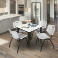 thumbnail image 2 of Regency Kahlo 42 in. Square Breakroom Table- White Top, Black Tapered Legs, 2 of 8